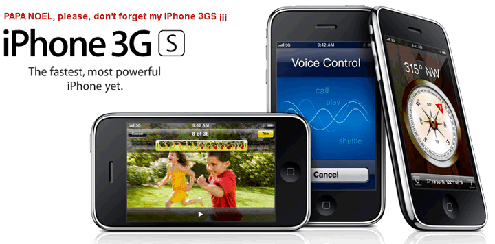 Image:PAPA NOEL, please, don’t forget my iPhone 3GS