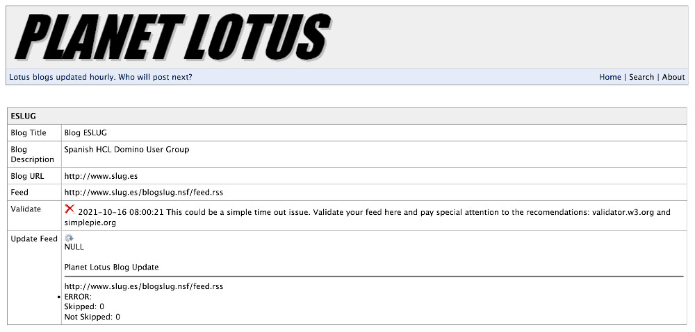 Image:RSS problem on Planet Lotus, please help