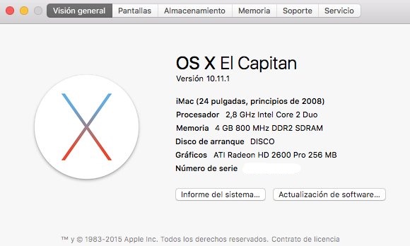 Image:iMac (24 pulgadas, principios 2008) hacen ruido los ventiladores