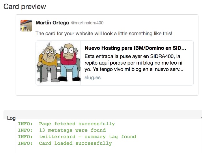 Image:How to integrate twitter cards in IBM Domino Blog